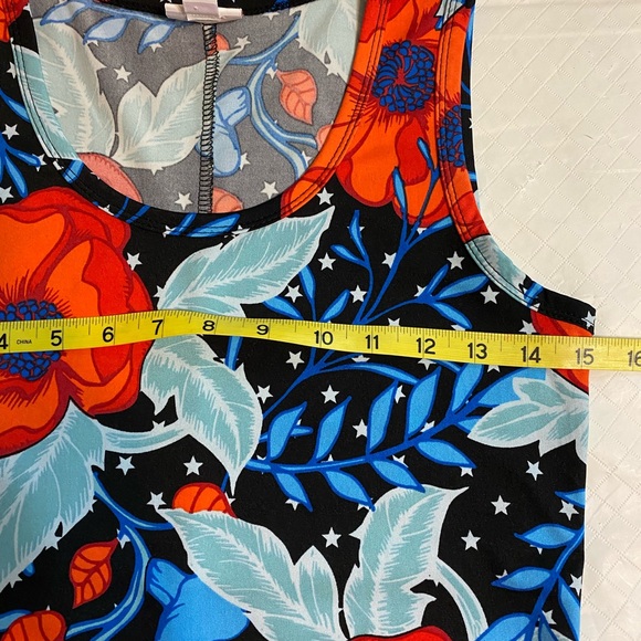 Floral Sleeveless Maxi Dress - Blue and Red XS - Picture 2 of 4
